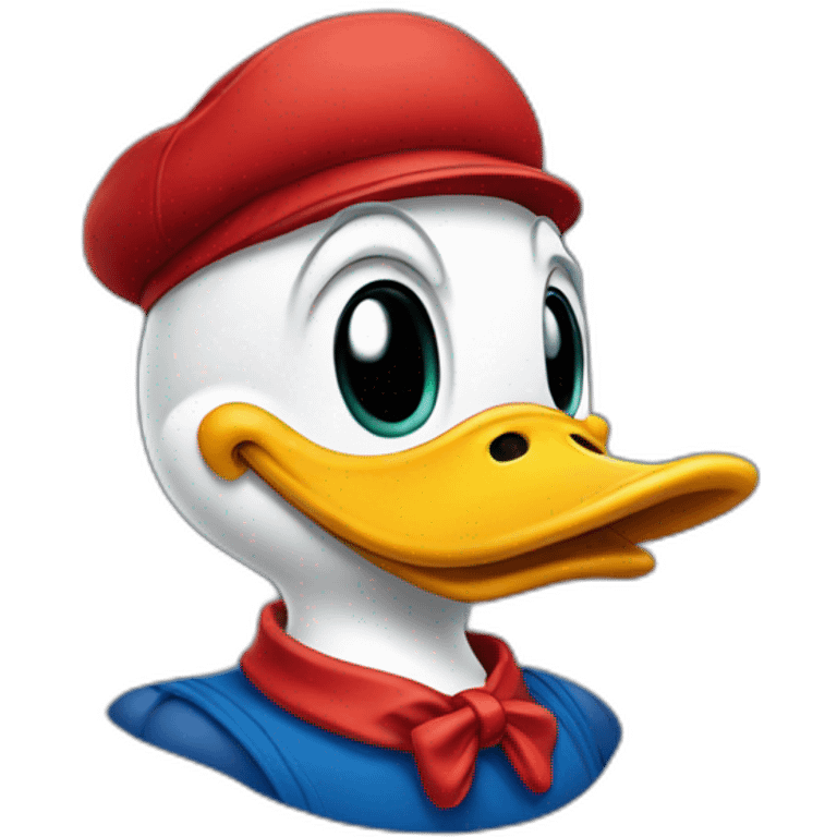 Donald duck with red hat emoji