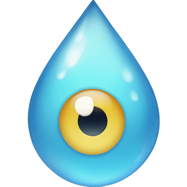 water droplet under eye emoji