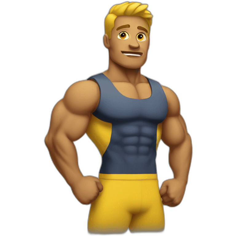 yellow mid muscle  emoji