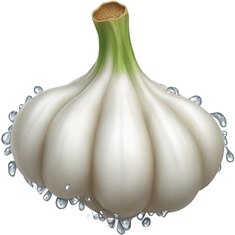 Garlic tearing up emoji