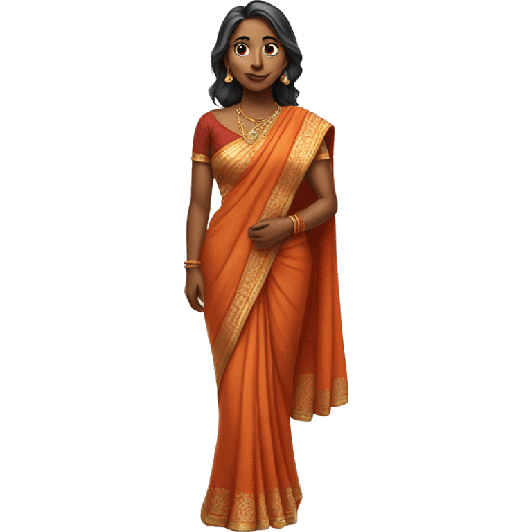 Indian Woman In saree full body emoji