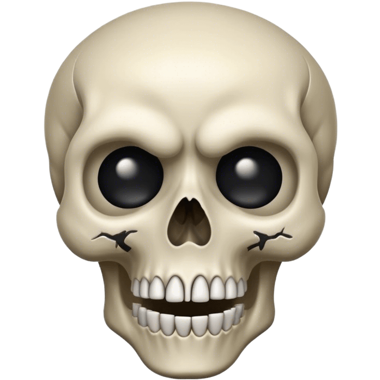 Scared skull emoji