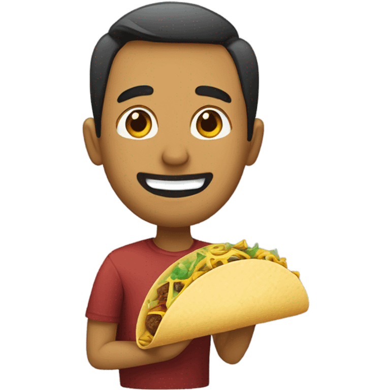 Una persona comiéndose un taco  emoji