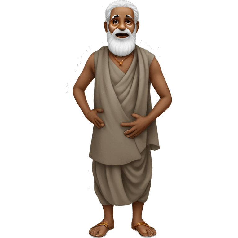 Tamil Old man Guruji Full body emoji