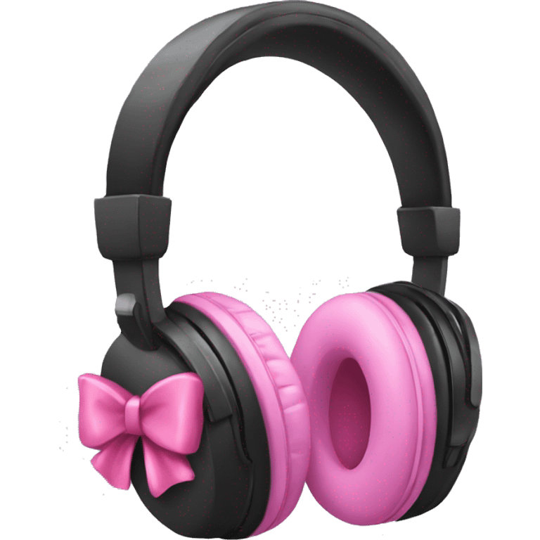 headphones with pink bows emoji