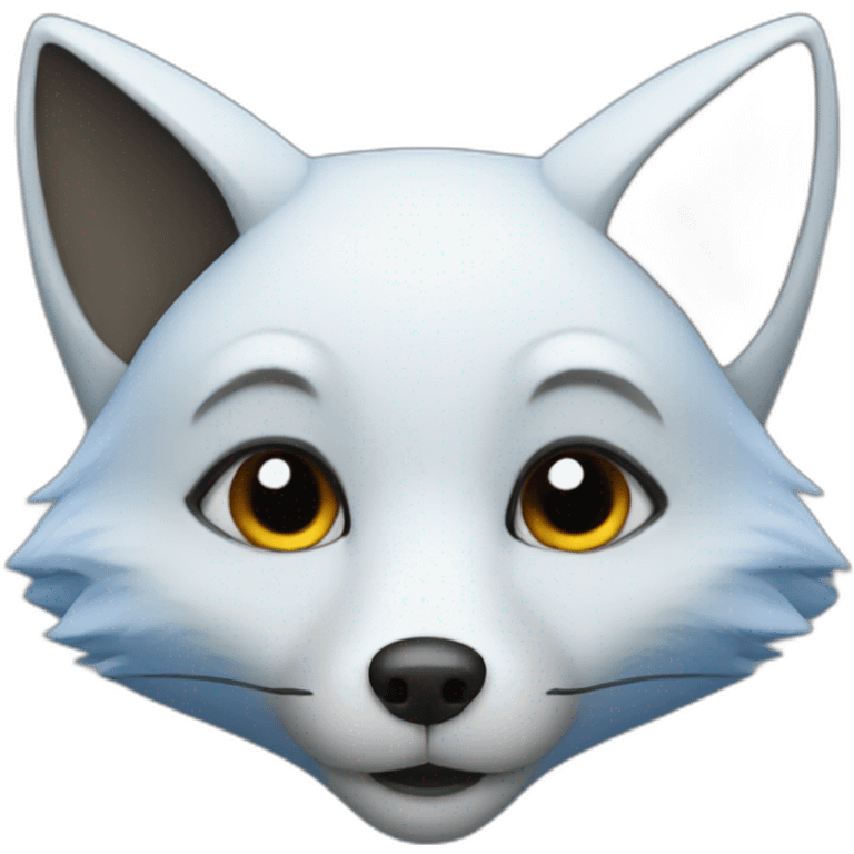 blue fox emoji