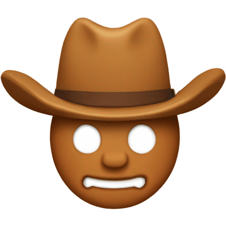 gingerbread man  a cowboy hat emoji