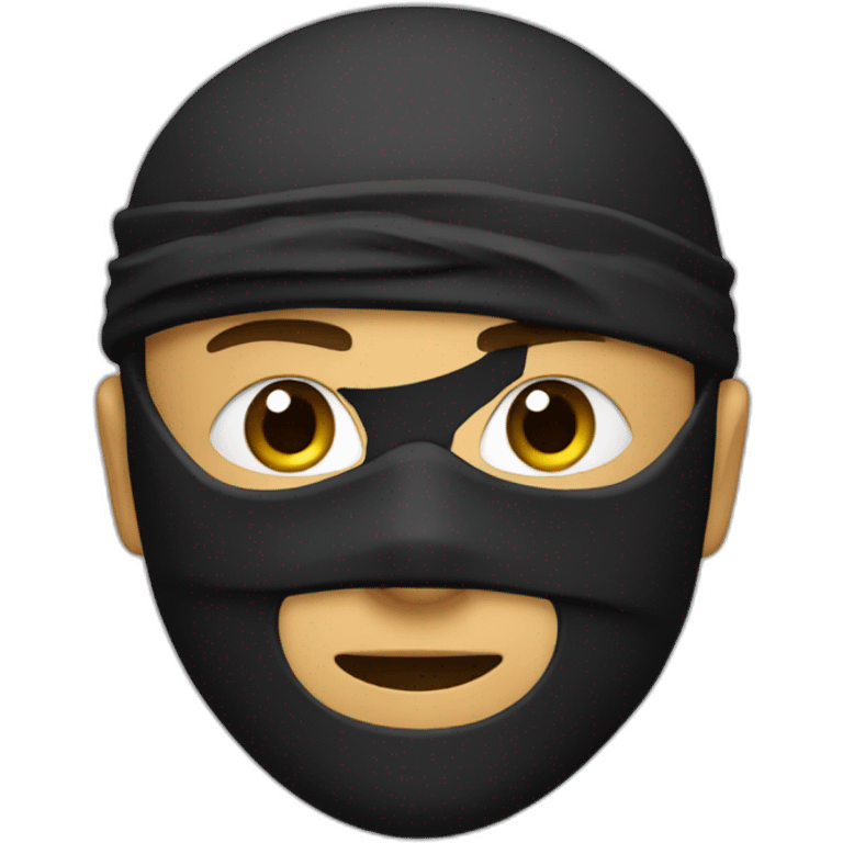 Personnage ninja peint emoji