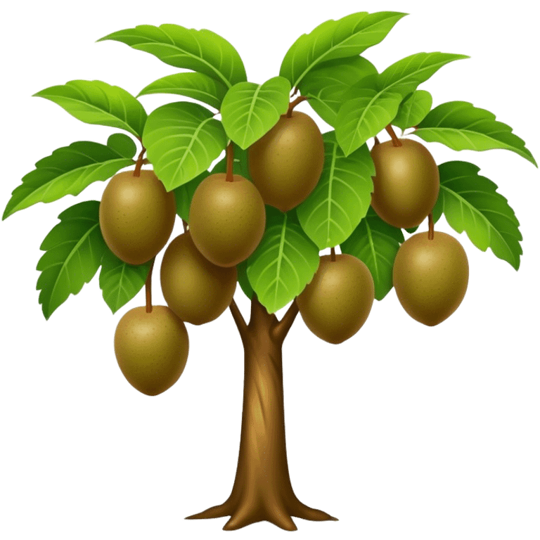 kiwi fruit tree with leaves emoji