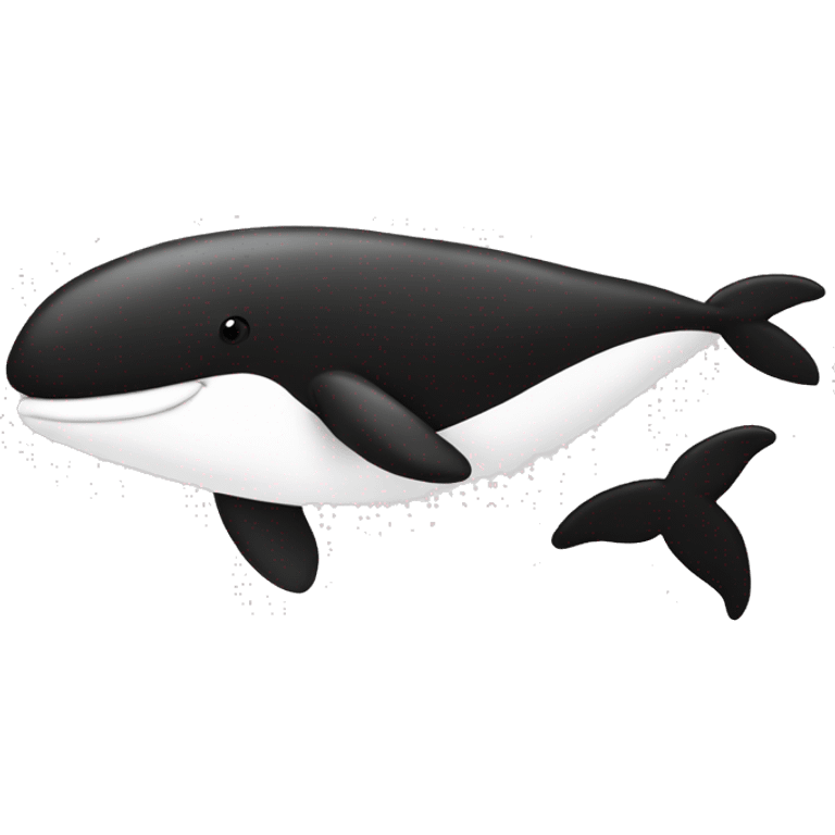 whale in black and white emoji