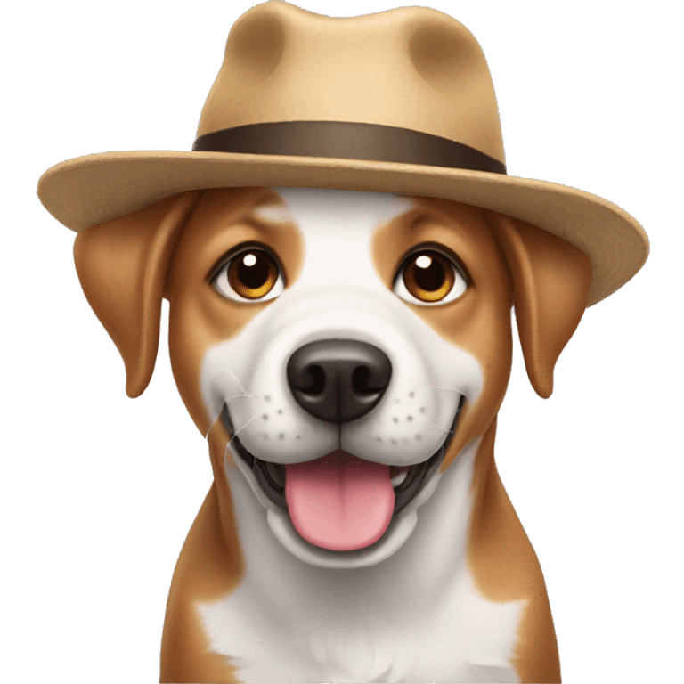 Dog wearing hat emoji