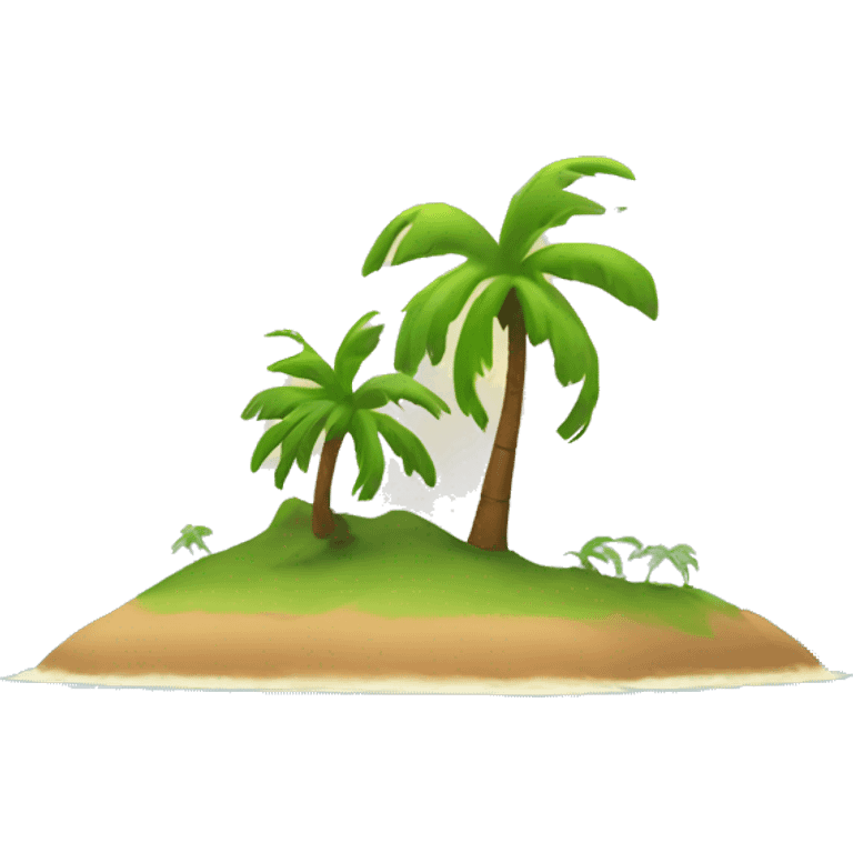 Small island with palm tree emoji