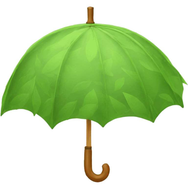 umbrella made with leaves  emoji