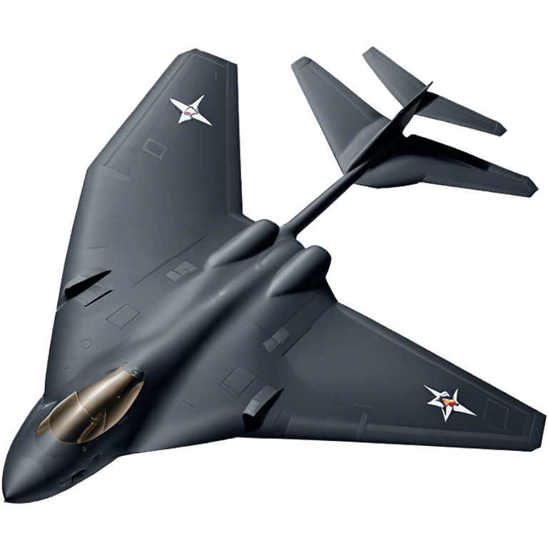 Military Bomber - B-2 Spirit - Northrop Grumman (Model Year: 2021) (Iconic colour: Stealth black) emoji