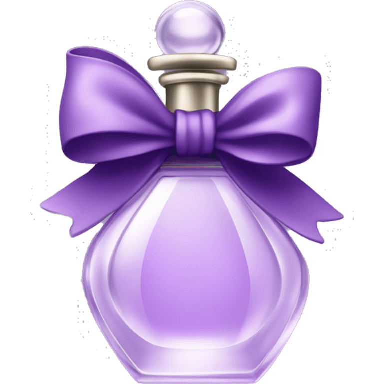 Light purple dainty perfume bottle with dark purple bow emoji