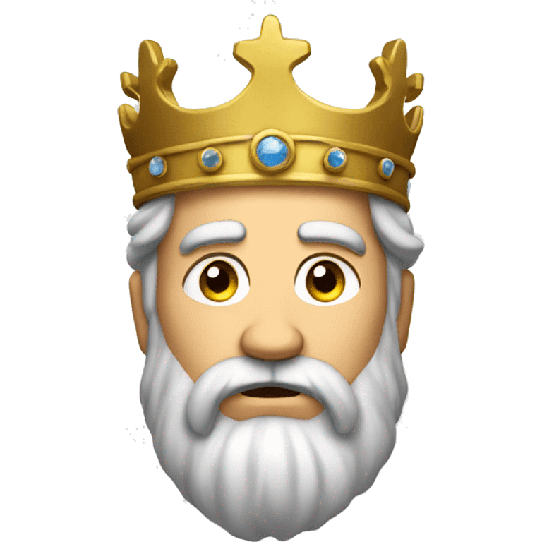 Zeus with a crown on his head emoji