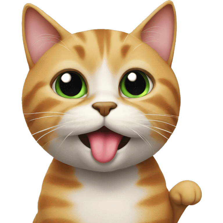 smart cat blowing kisses emoji