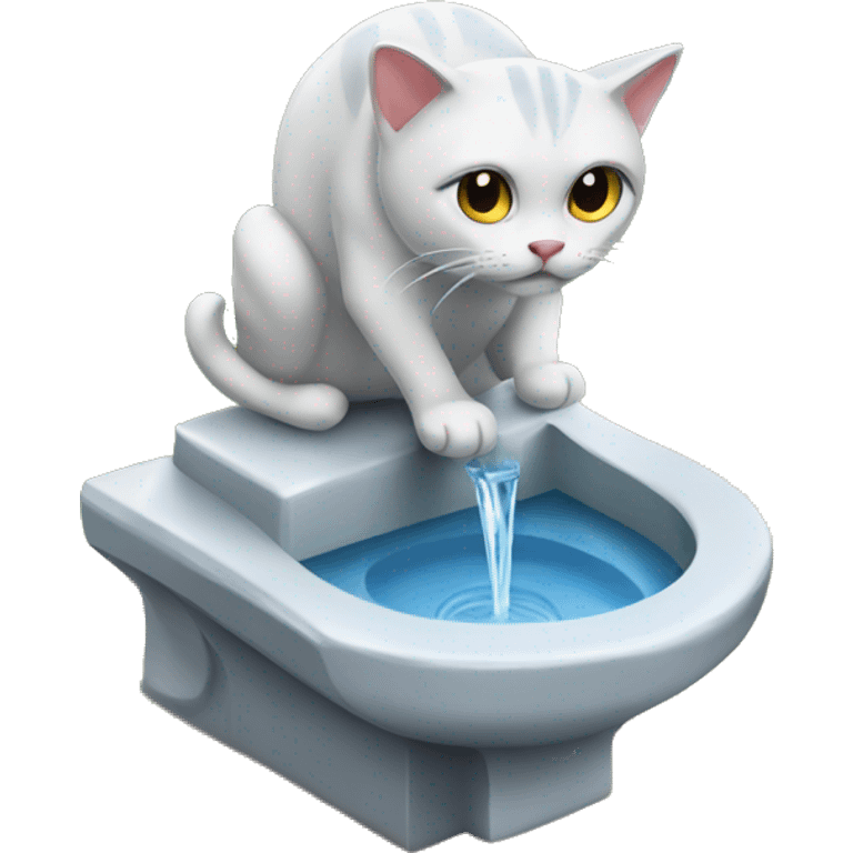 cat water drinking fountain emoji