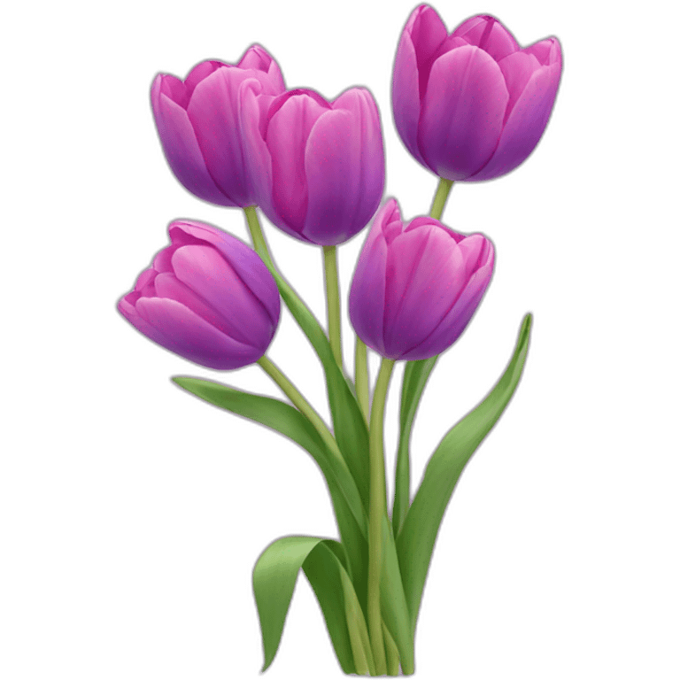 Purple and pink Tulip bouquet emoji