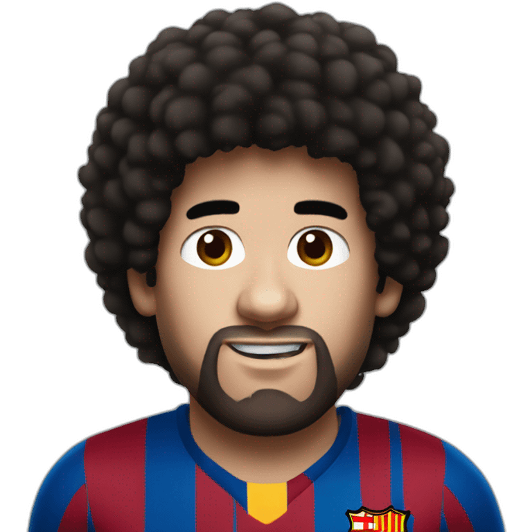 Messi with afro hair emoji