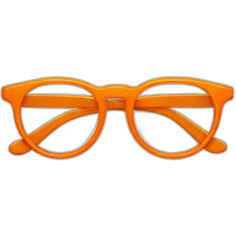 eyeglasses orange emoji