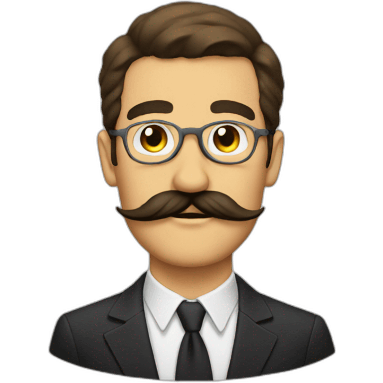 Mustache street emoji