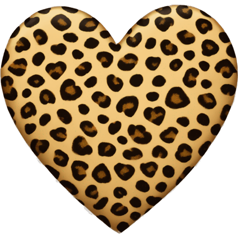 leopar print heart emoji