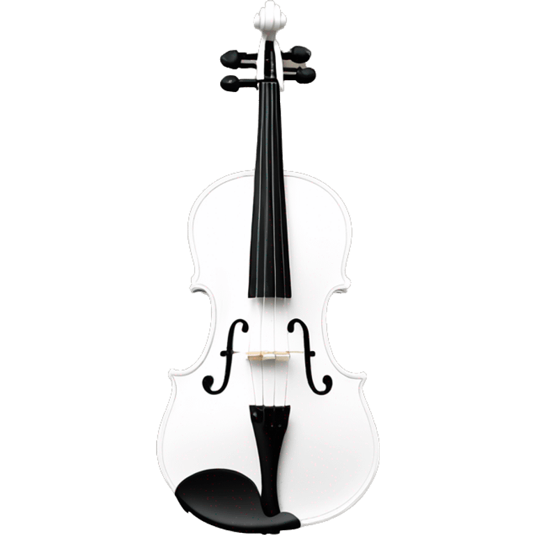 Rococo white violin with lace bow emoji