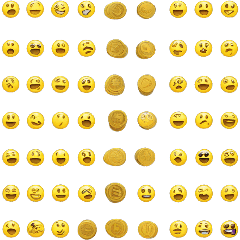 emoji for cryptocurrency with yellow color emoji