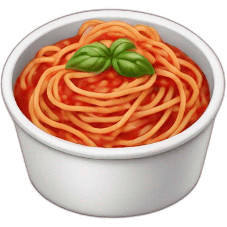 tomato sauce spaghetti in a dish emoji