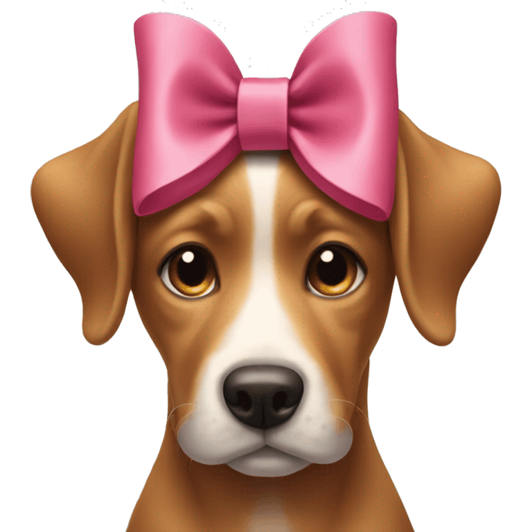 Dog with bow on head emoji