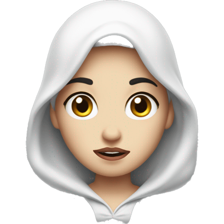 snow white with her eyes rolling, showing irritating emoji