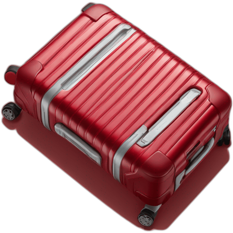 One Rimowa red Essential Cabin luggage emoji