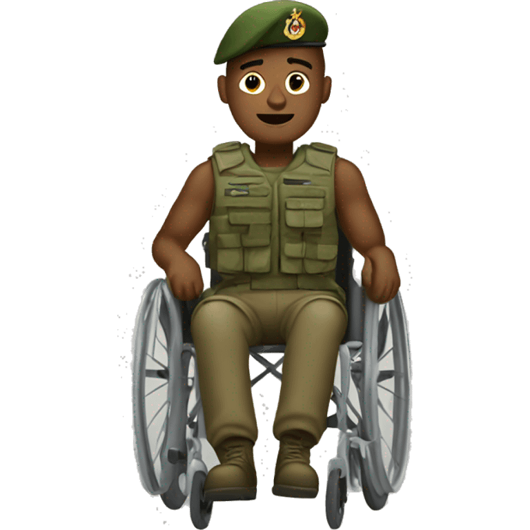 disabled soldier no leg emoji