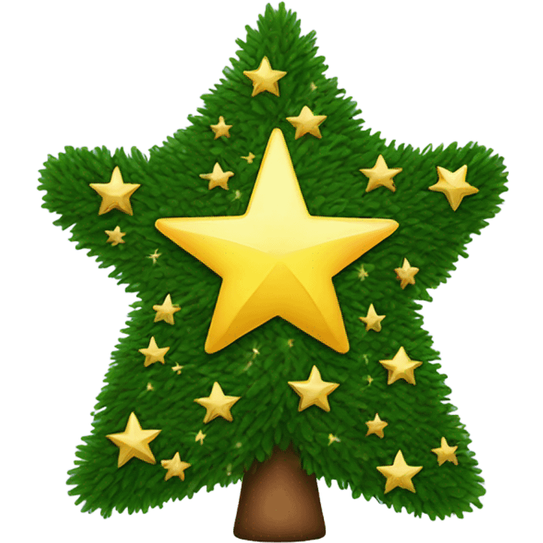 Christmas tree with big star on top emoji