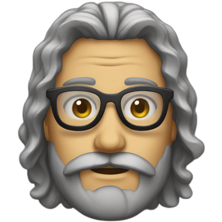 calvo con gafas y barba emoji