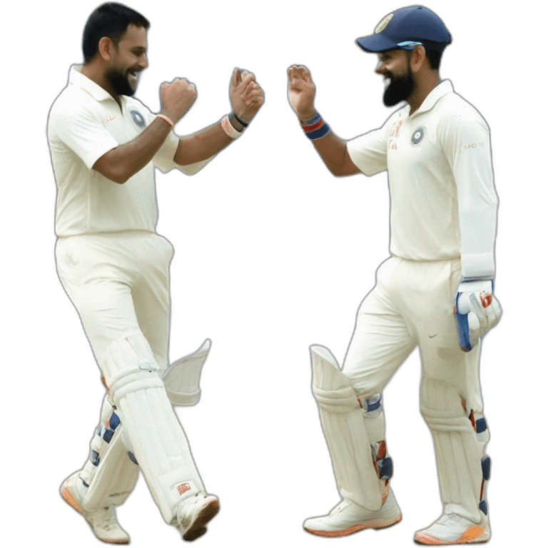 dhoni and kohli dancing's emoji