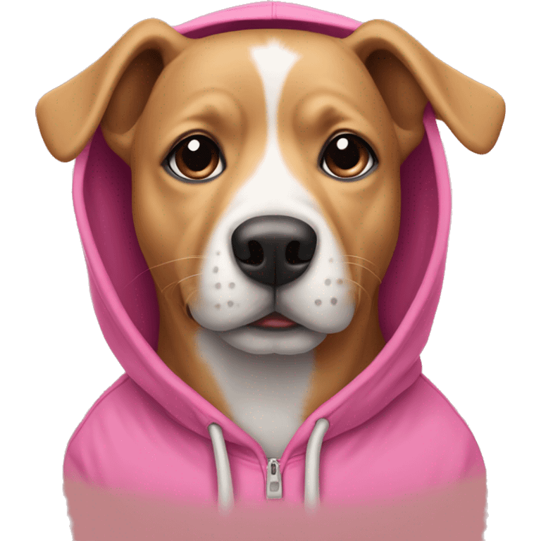 dog with pink hoodie emoji