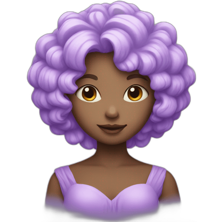 Lilac color heart emoji