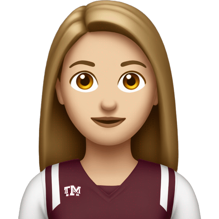 Caucasian female Texas a&m university fan emoji