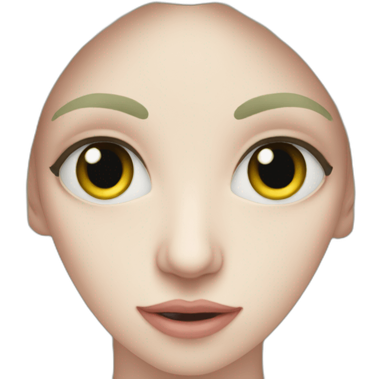 Pale skin red eye elf emoji