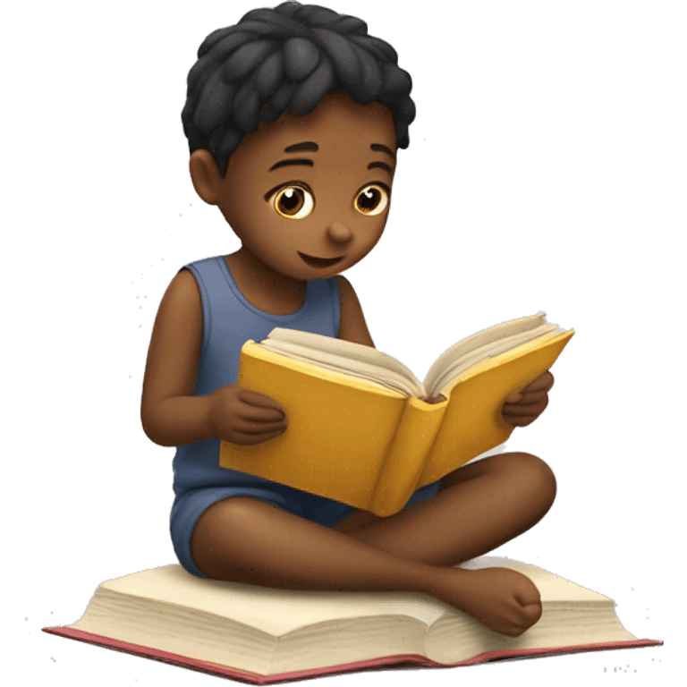 child reading a book emoji