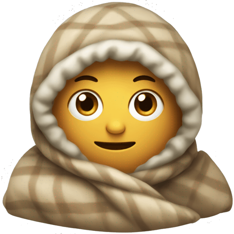 bundled up in a blanket emoji