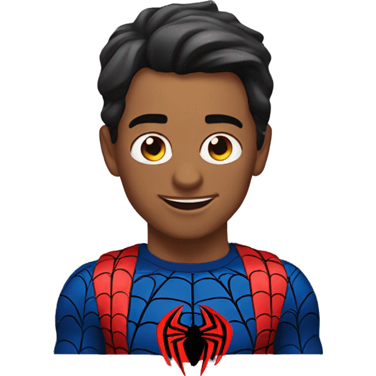 Spiderman with batman emoji