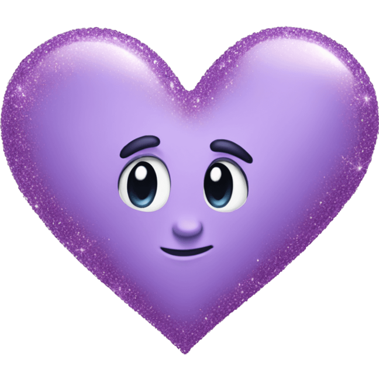 lilac heart sparking with glitter emoji