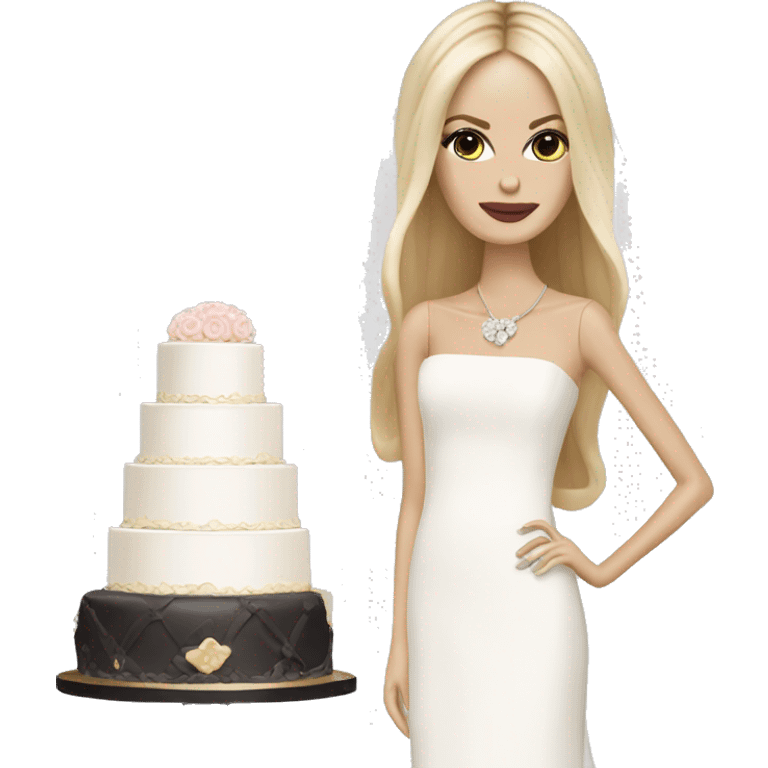 rachel zoe with a wedding cake emoji