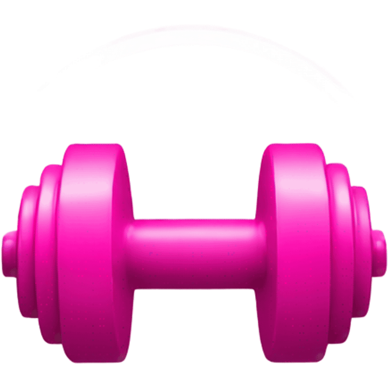 Pink dumbbells on pink circle emoji