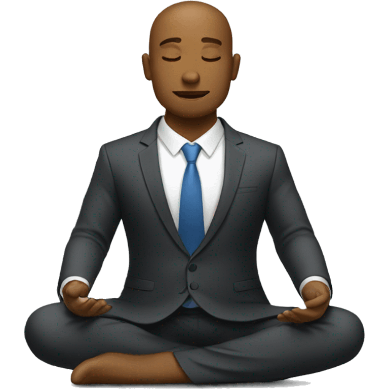 businessman meditating emoji