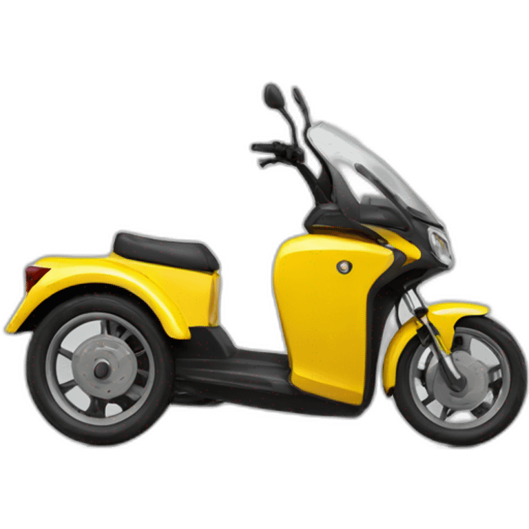 Electric tricycle in yello emoji