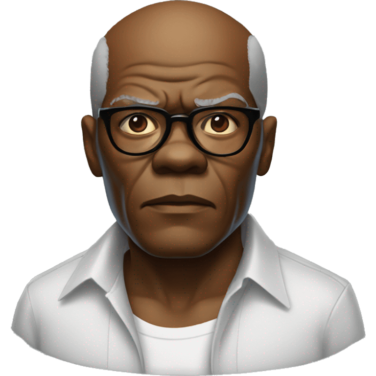 samuel l jackson serious wearing shirt emoji